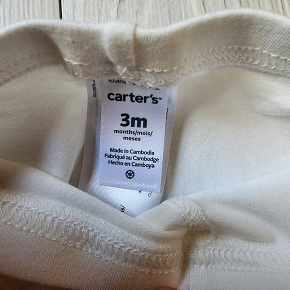 Carter's tropical pink tank top and white short set Size 3 MO NWT - Picture 6 of 7